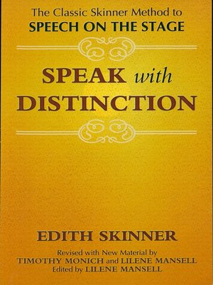cover image of Speak with Distinction